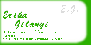 erika gilanyi business card